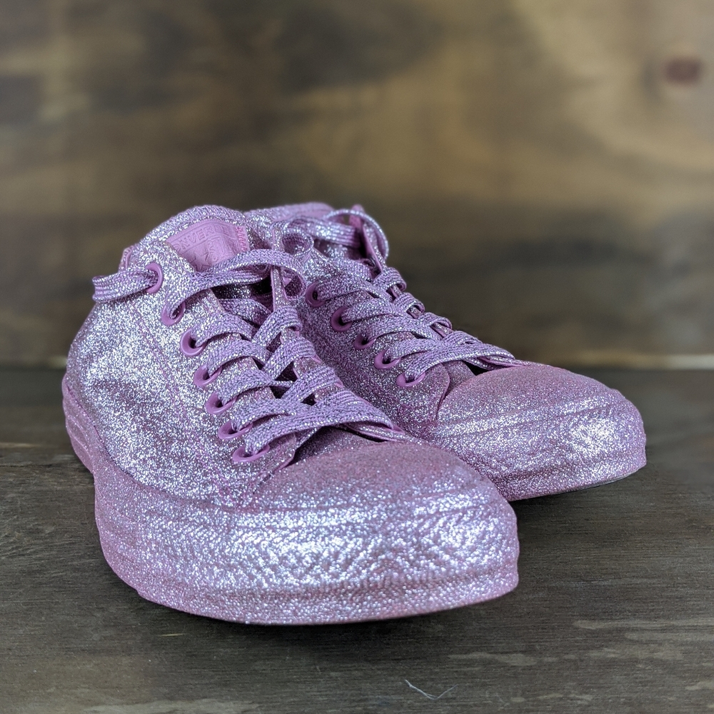 Converse glitter pink